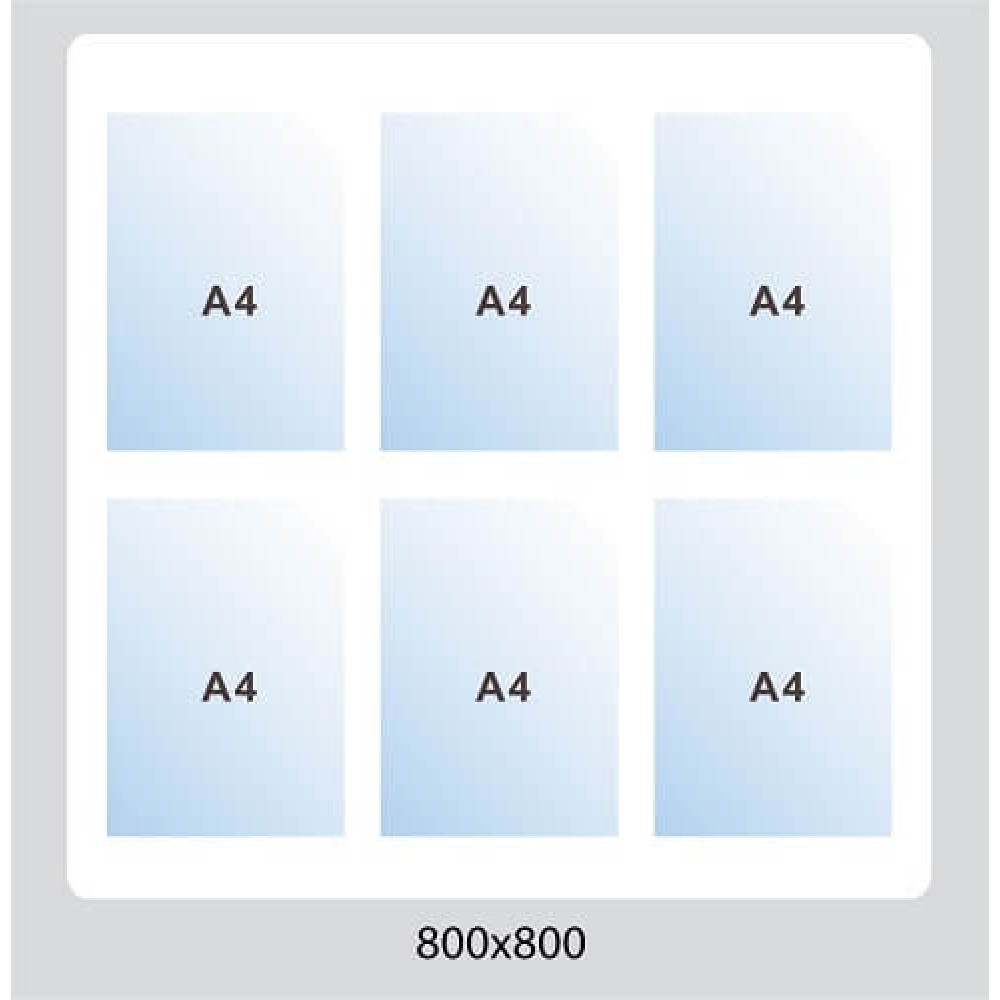 Стенд білий з кишенями (6 шт А4)